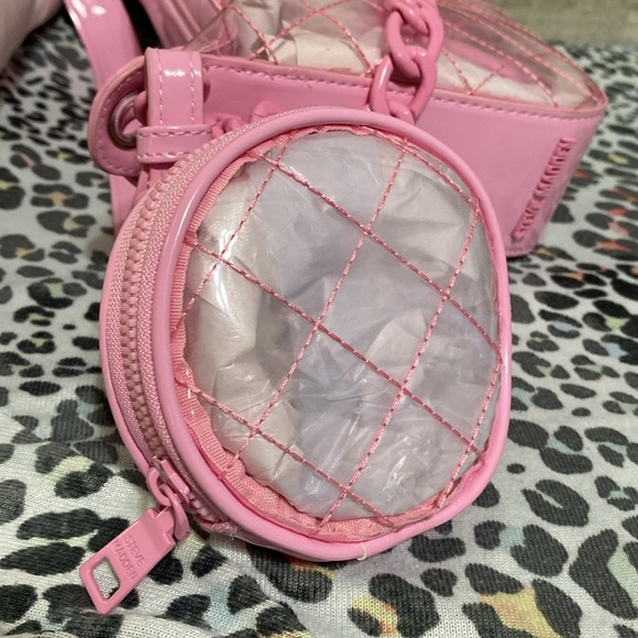NEW Steve Madden Clear PINK Shoulder Handbag - Picture 4 of 5